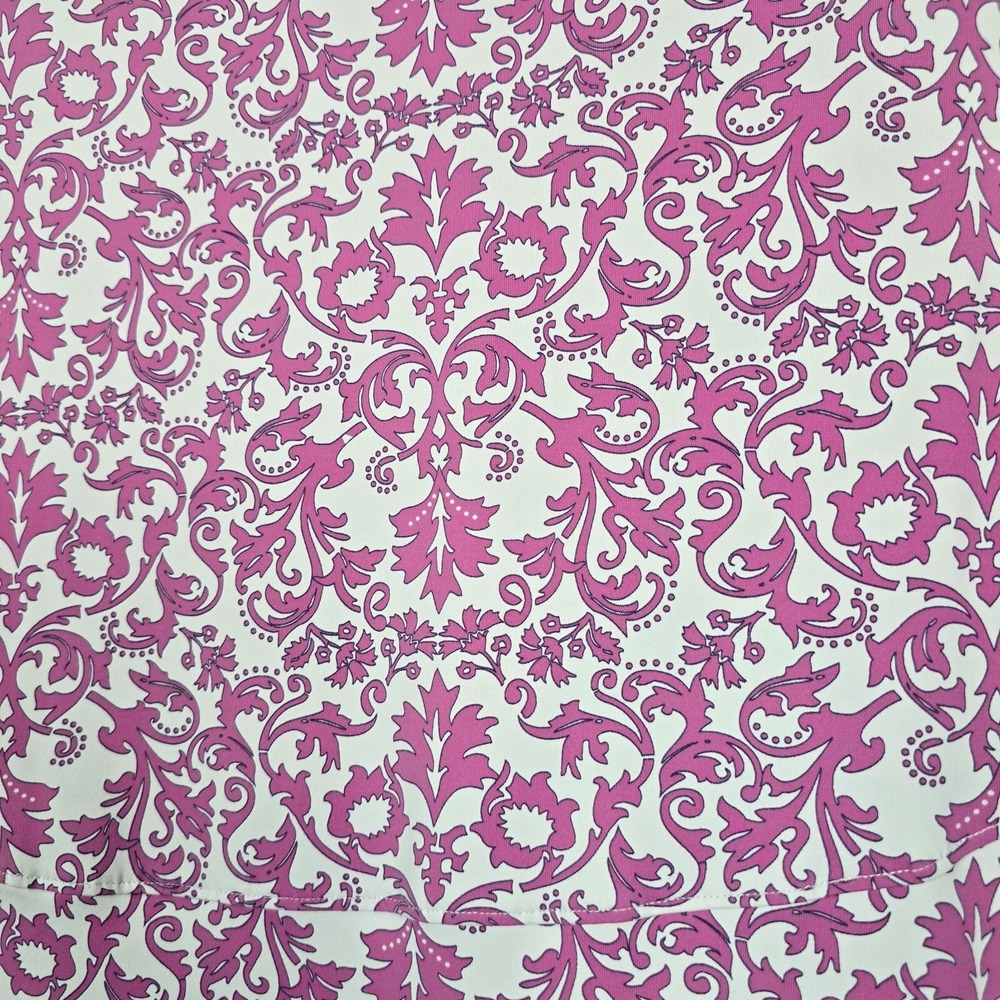 Title Nine Pink White Floral Active Boho Dress Small Stretch Sleeveless Summer‎ - Picture 6 of 7